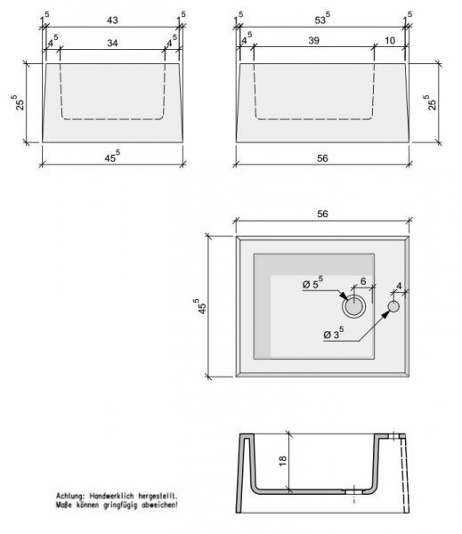 Fußbecken Monoblock